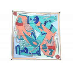 NEUF FOULARD HERMES ZOUAVES ET DRAGONS CARRE 90 CM EN SOIE SILK SCARF 460€