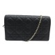 NEUF SAC A MAIN CHRISTIAN DIOR POCHETTE LADY CANNAGE CUIR NOIR HAND BAG 2000€