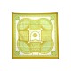 FOULARD HERMES CIELS BYZANTINS JULIA ABADIE CARRE 90 SOIE JAUNE BOITE SCARF 495€