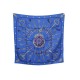 FOULARD HERMES LES CLES KATY LATHAM CARRE 90 EN SOIE BLEU BLUE SILK SCARF 495€