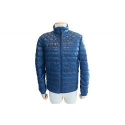 BLOUSON STRELLSON 110052 50 M EN CUIR BLEU MATELASSE 4 SEASONS JACKET 630€