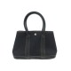 SAC A MAIN HERMES GARDEN PARTY 24 TOILE & CUIR NOIRE CANVAS HANDBAG PURSE 3100€