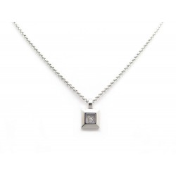 COLLIER CHOPARD HAPPY DIAMONDS ICONS 792938 PENDENTIF OR BLANC & DIAMANTS 1750€