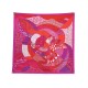 NEUF FOULARD HERMES A TRAVERS CHAMPS MARIE BONNIN 90 SOIR ROSE SILK SCARF 495€