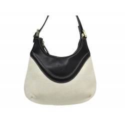 SAC A MAIN GUCCI HYSTERIA CREST HOBO 141641 CUIR & TOILE BEIGE NOIR BAG 1590€