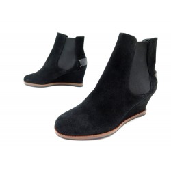 NEUF CHAUSSURES FENDI BOTTINES 8T4116 35 IT 36 FR EN DAIM NOIR BOOTS SHOES 640€