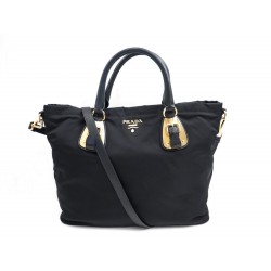 SAC A MAIN PRADA BN1902 TOILE ET CUIR 