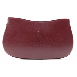 NEUF TROUSSE MUST DE CARTIER CUIR BORDEAUX 