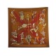 FOULARD HERMES LES BALLETS RUSSES FAIVRE CARRE 90 SOIE + BOITE SILK SCARF 495€