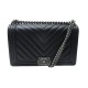 NEUF SAC A MAIN CHANEL GRAND BOY A92193 EN CUIR CHEVRON CAVIAR BANDOULIERE 6700€