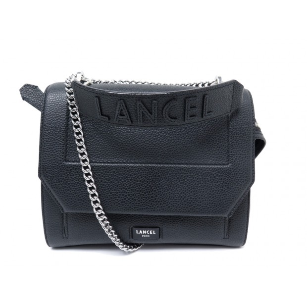 NEUF SAC A MAIN LANCEL NINON M A0922210TU CUIR NOIR BANDOULIERE HAND BAG 650€