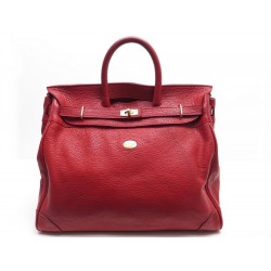 SAC A MAIN MAC DOUGLAS PYLA BUNI M EN CUIR ROUGE GRAINE CABINE BAGAGE 419€