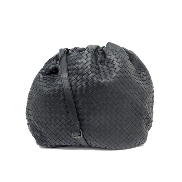 NEUF SAC A MAIN BOTTEGA VENETA BORSA CUIR INTRECCIATO 245591 NOIR HAND BAG 3500€