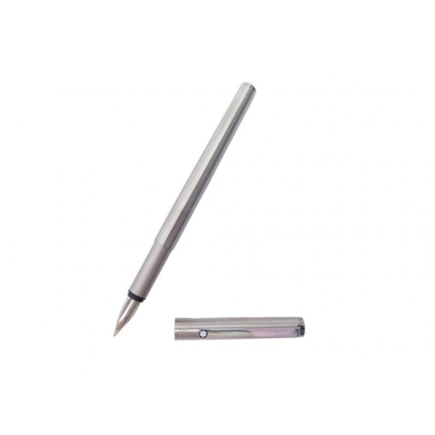 STYLO MONTBLANC PLUME NOBLESSE SLIM INE 2120 ACIER STEEL FOUNTAIN PEN 550€