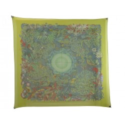 FOULARD HERMES AU COEUR DE LA VIE EN MOUSSELINE DE SOIE CARRE 90 CM SILK SCARF