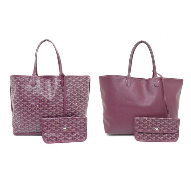 SAC A MAIN GOYARD ANJOU PM CABAS CUIR ET TOILE REVERSIBLE GOYARDINE TOTE BAG