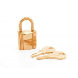 NEUF CADENAS HERMES + 2 CLES 101 PR SAC KELLY BIRKIN EN METAL DORE GOLD PADLOCK