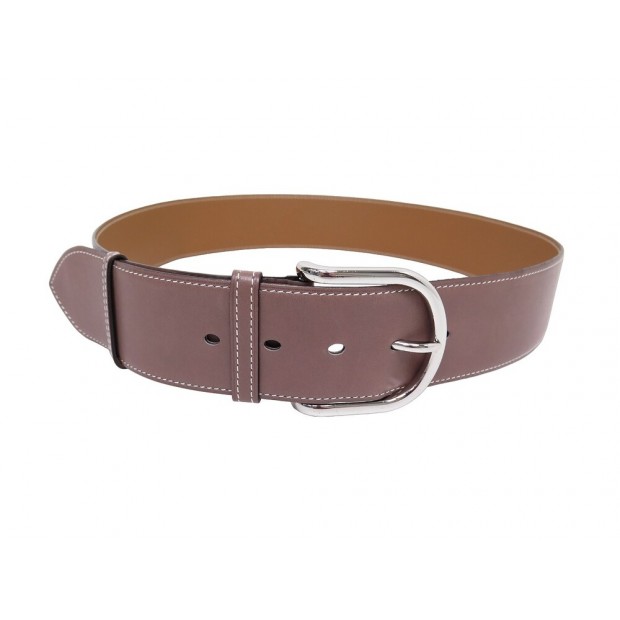 CEINTURE HERMES LARGE 47 MM EN CUIR BOX TAUPE 90 CM LEATHER BELT + POCHON 800€