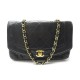 VINTAGE SAC A MAIN CHANEL DIANA EN CUIR NOIR BANDOULIERE HANDBAG PURSE 8000€