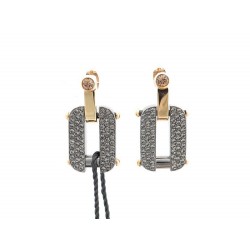 NEUF BOUCLES D'OREILLES PENDANTES FENDI 8AG247 BRILLANTS & METAL EARRINGS 260€