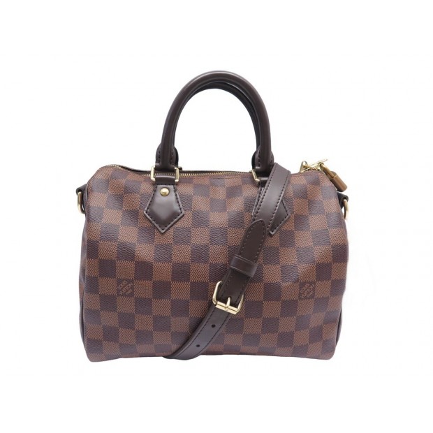 NEUF SAC A MAIN LOUIS VUITTON SPEEDY 25 BANDOULIERE N41368 DAMIER EBENE 1550€