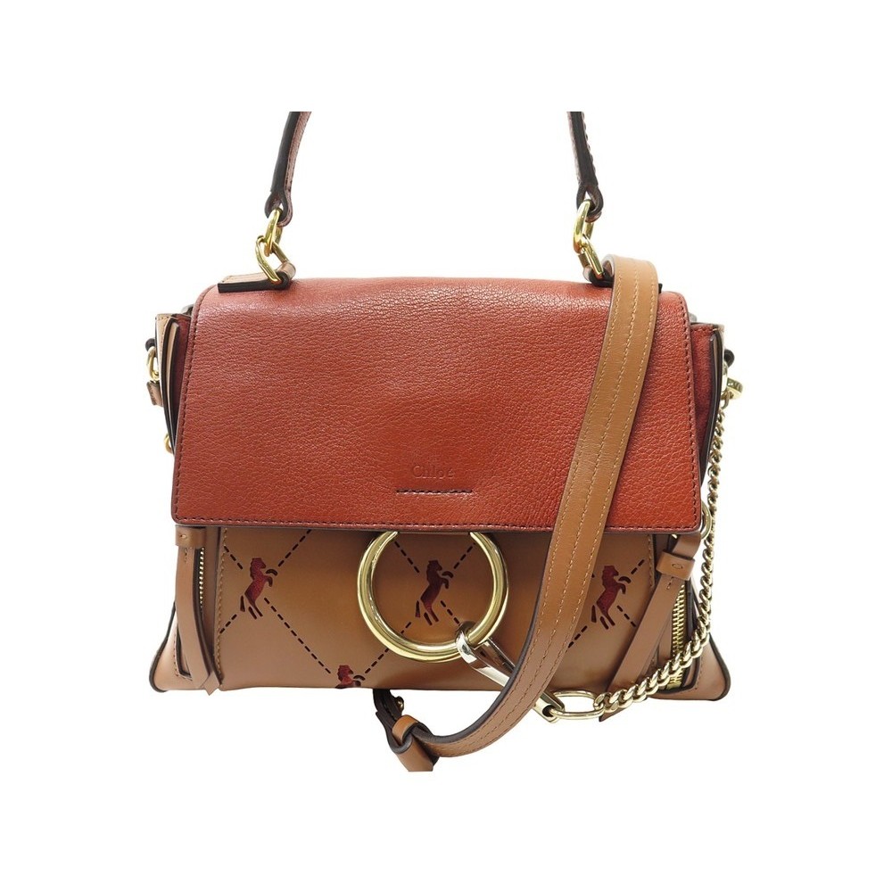 Chloe Taupe Leather and Suede Small Faye Shoulder Bag Chloe | TLC