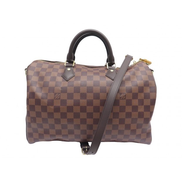 NEUF SAC A MAIN LOUIS VUITTON SPEEDY 35 BANDOULIERE N41366 DAMIER EBENE 1650€