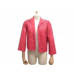 VESTE FENDI 42 IT 38 FR M BLOUSON EN CUIR EFFILE ROSE MANTEAU PINK JACKET 3500€