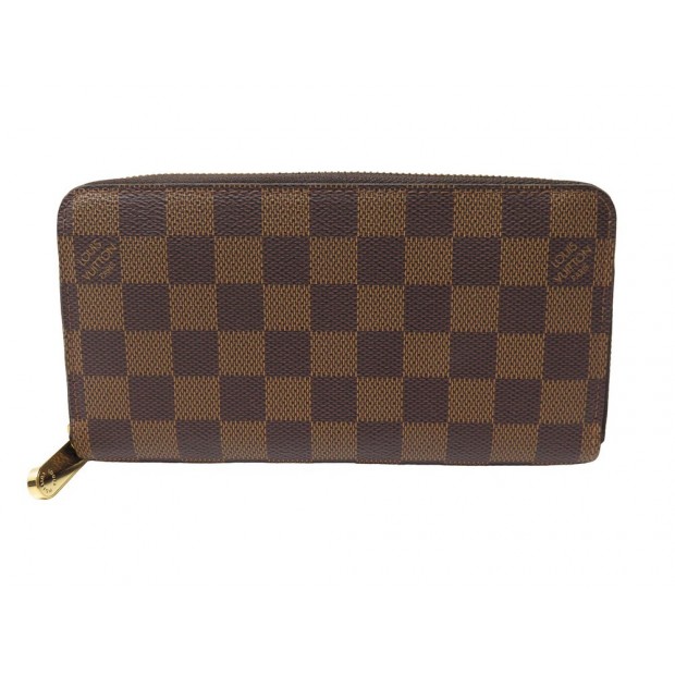 PORTEFEUILLE LOUIS VUITTON ZIPPY TOILE DAMIER EBENE N41661 MARRON WALLET 630€