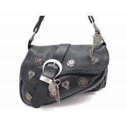 NEUF SAC A MAIN DIOR GAUCHO EDITION LIMITEE EN CUIR NOIR BLACK LEATHER BAG PURSE