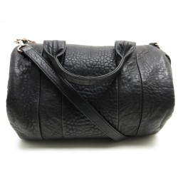 SAC A MAIN ALEXANDER WANG COCO DUFFEL BANDOULIERE EN CUIR GRAINE NOIR PURSE 930€