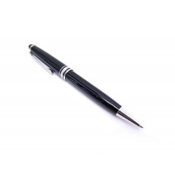 NEUF STYLO BILLE MONTBLANC MEISTERSTUCK CLASSIQUE PLATINE RESINE NOIR PEN 370€