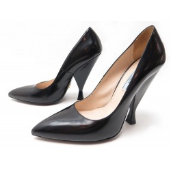  ESCARPINS PRADA CUIR NOIR 39 