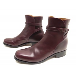 NEUF CHAUSSURES JM WESTON 794 BOTTINES JODHPUR 7D 41 EN CUIR BORDEAUX BOOTS 735€