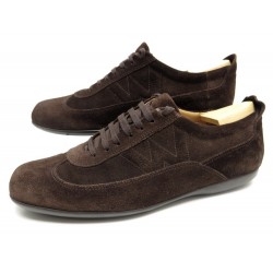 CHAUSSURES JM WESTON 571 9.5D 43.5 BASKETS EN DAIM MARRON EMBAUCHOIRS SHOES 560€