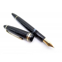 STYLO PLUME MONTBLANC MEISTERSTUCK 146 DORE RESINE NOIR PISTON FOUNTAIN PEN 650€