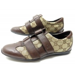 CHAUSSURES GUCCI BASKET TOILE ET CUIR 