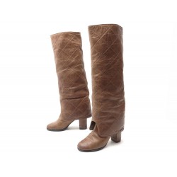 BOTTES CHANEL 37.5 CUIR 1