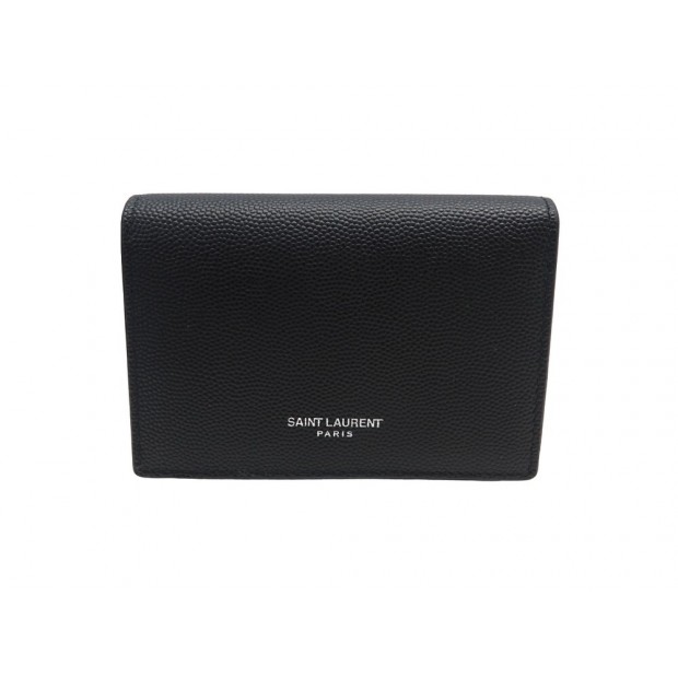 NEUF PORTE CARTES SAINT LAURENT EN CUIR A RABAT 485679 MONNAIE CARD HOLDER 650€