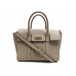 NEUF SAC A MAIN MULBERRY BAYSWATER HH3930-205P109 CUIR GRAINE TAUPE BAG 995€