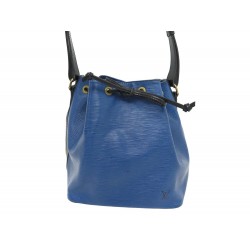 VINTAGE SAC A MAIN LOUIS VUITTON NOE PM CUIR EPI BLEU PURSE HAND BAG PURSE 1410€