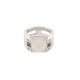 BAGUE HERMES MEDOR PIERRE DE LUNE & DIAMANTS T54 EN ARGENT 925 10GR SILVER RING