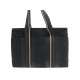 SAC A MAIN HERMES TROCA MM CABAS EN TOILE & CUIR TOTE NOIR TOTE HAND BAG 1000€