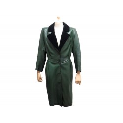 MANTEAU LONG SAINT LAURENT RIVE GAUCHE 40 M VESTE EN CUIR AGNEAU COAT 3500€