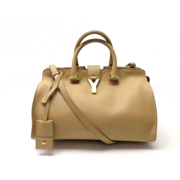 SAC A MAIN YVES SAINT LAURENT LIGNE Y CHYC 311210 BANDOULIERE CUIR CAMEL 1600€