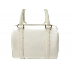 SAC A MAIN CHRISTIAN DIOR BOSTON PM EN CUIR VERNI BLANC PURSE HAND BAG 1050€