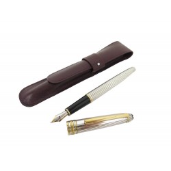 STYLO PLUME MONTBLANC MEISTERSTUCK SOLITAIRE DOUE ARGENT MASSIF + ETUI PEN 1120€