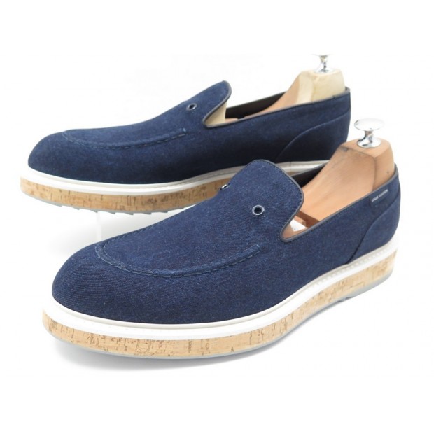 NEUF CHAUSSURES LOUIS VUITTON 8 42 BASKETS EN DENIM BLEU NEW SNEAKERS SHOES 610€