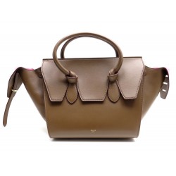 NEUF SAC A MAIN CELINE TIE BAG MINI 175883 CUIR PALMELATO CAMEL HAND BAG 2550€