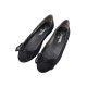 CHAUSSURES CHANEL BALLERINES NOEUD LOGO CC G27029 35.5 EN TOILE NOIR SHOES 1150€